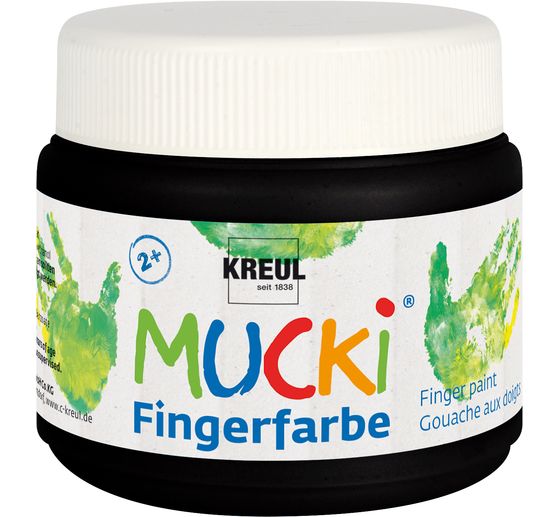 Peinture au doigt MUCKI, set de 6 x 150 ml