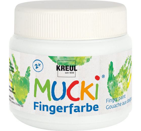 Peinture au doigt MUCKI, set de 6 x 150 ml