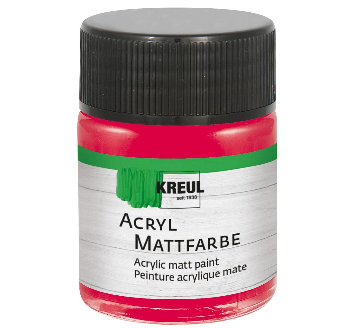 Kreul Kreative Rouge Peinture Acrylique Mate Kreul, 50 Ml - Carmin