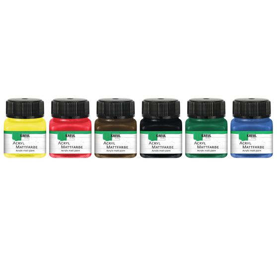 Kreul acryl matte kleuren basisset, 6x20ml