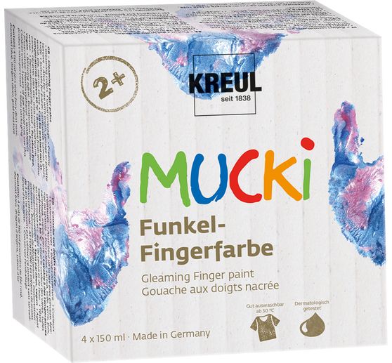 MUCKI Glitter vingerverf, set van 4