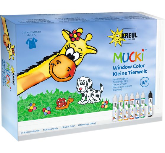 MUCKI Window Color Set Kleine dierenwereld, set van 7