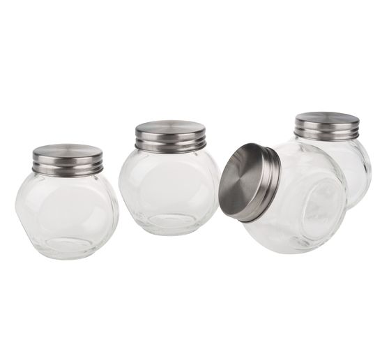 Bocaux inclinés en verre VBS, 4 pc.