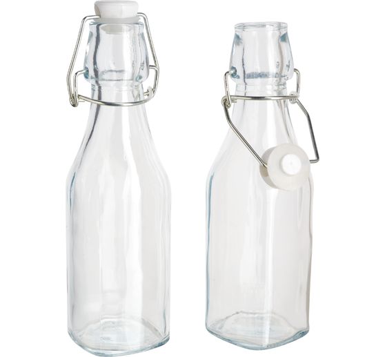 Bouteilles en verre à fermeture mécanique VBS, 2 pc.