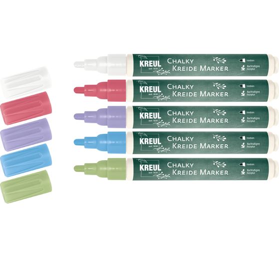 Kreul Chalky Krijtmarker - Set, 5 kleuren