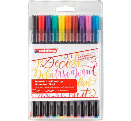 Tangle Brushpens, set de 10, edding 1340