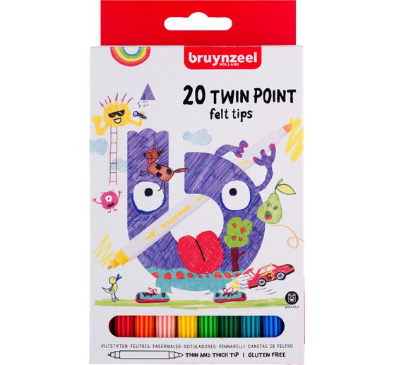 Feutres &laquo; Twin Point &raquo;, set de 20