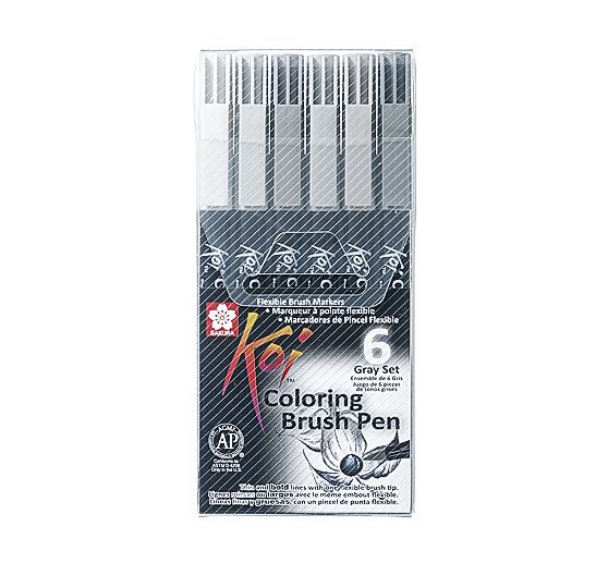 Pinselstift Koi Coloring Brush Set, 6 Farben