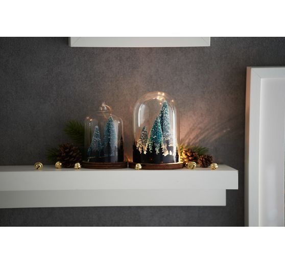 VBS Decoratieve glazen stolp met voet