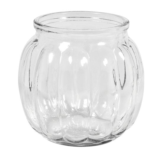 Glazen vaas met groeven