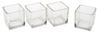 VBS Theelichtglazen "Cube", 4 stuks