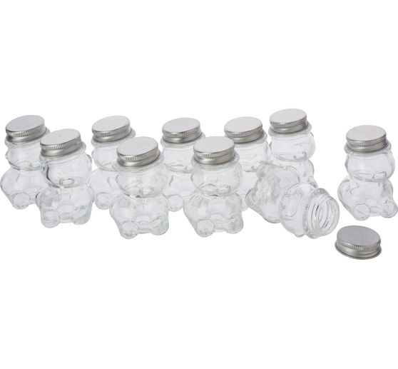 Bocaux en verre ourson VBS, 10 pc.