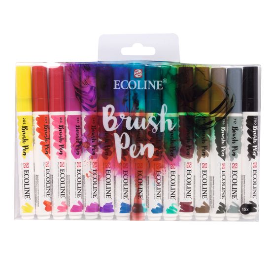 Talens Ecoline Penseelstiftenset "15 kleuren"