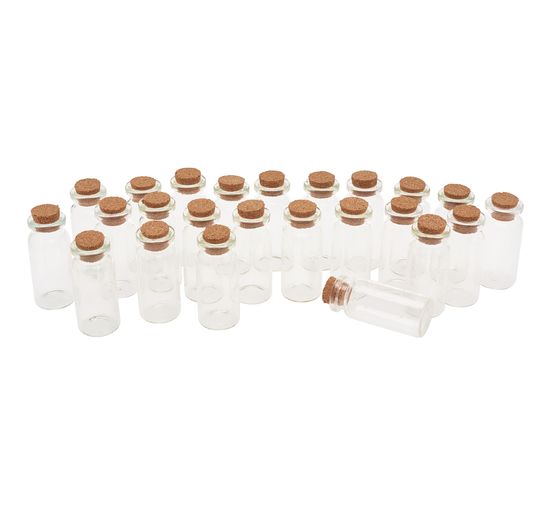 VBS Glass tubes with cork "5 cm", 24 pieces