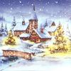Napkin "Christmas in the snow"