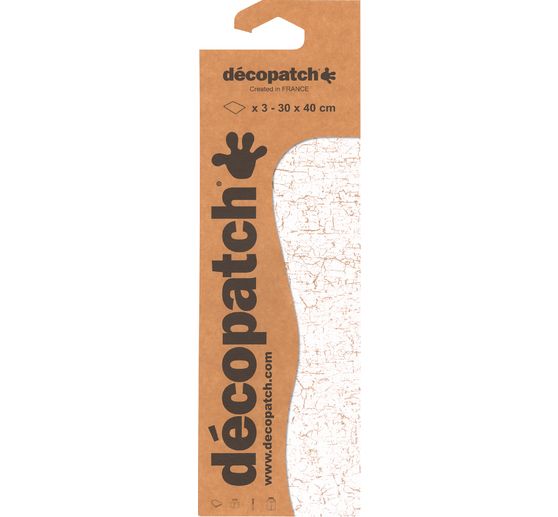 D&eacute;copatch-Papier "Krakelee-Wei&szlig;"