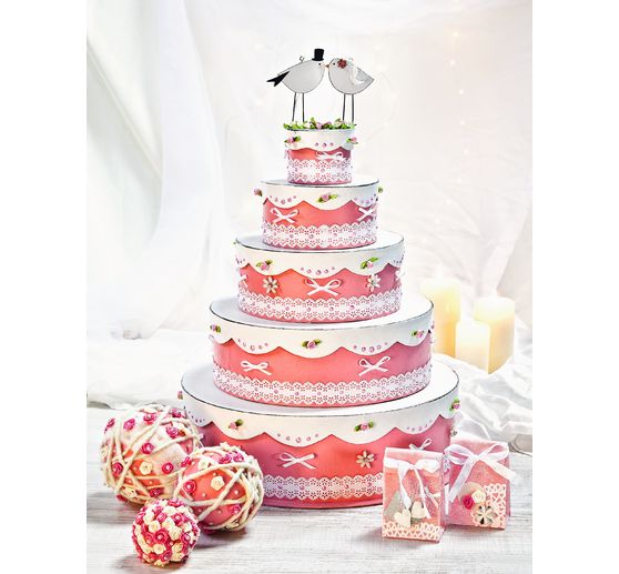 Schachtelset "Torte", 5er-Set, Pappmaché