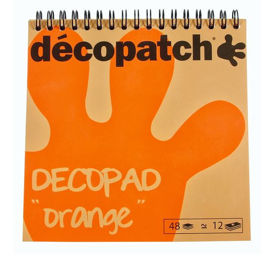 Bloc de papiers Décopatch « Décopad Orange », 48 f., 12 motifs