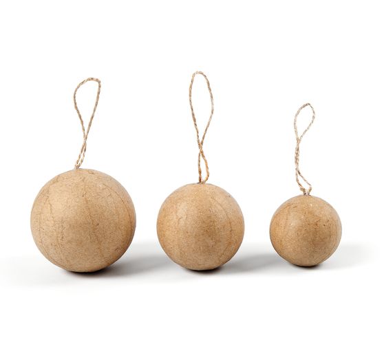 Papier mache ballen "Grootte mix", 105 stuks