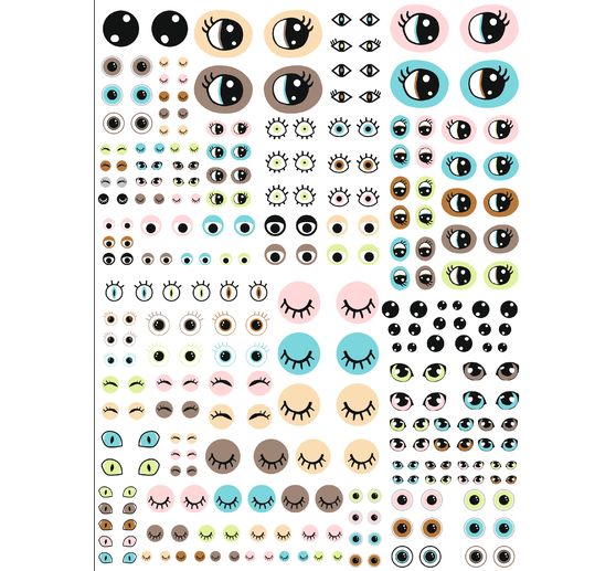 Décopatch paper "Eyes-Pastel"