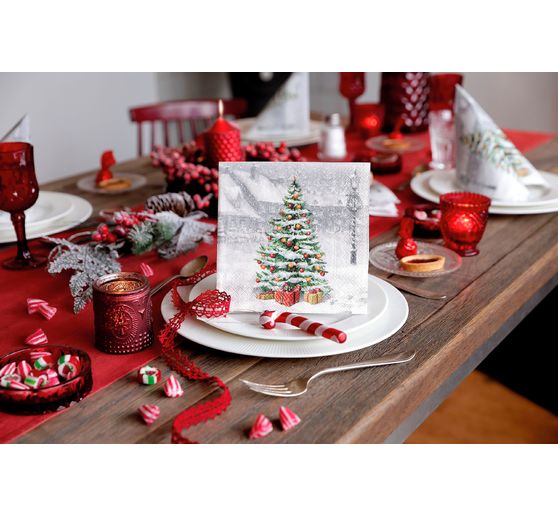 Servet "Besneeuwd kerstfeest"