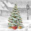 Servet "Besneeuwd kerstfeest"