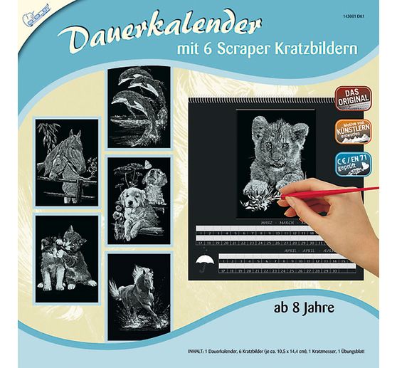 Cartes à gratter « Calendrier perpétuel Animaux »