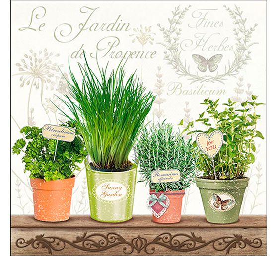 Napkin "Herb pots"