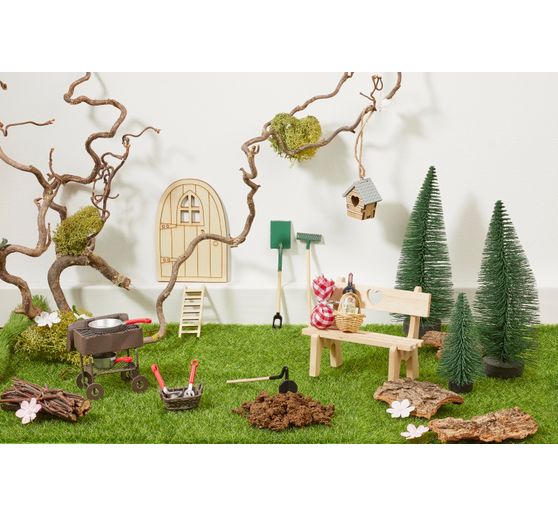 Outils de jardinage miniatures, set de 3, env. 9 cm