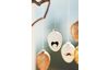 Eieren-Decoratieve hanger, 12 stuks, Terracotta, wit, H 6 cm