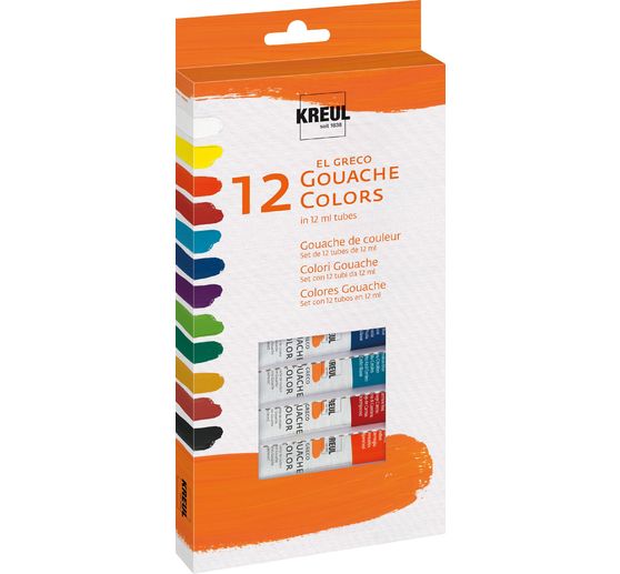 Set de gouaches el Greco KREUL, 12 x 12 ml