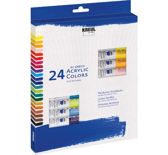 KREUL el Greco acrylset, 24 x 12 ml buizen