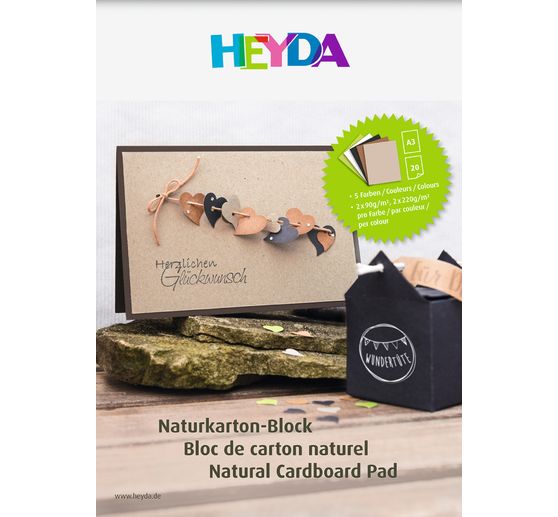 Natuurlijk kartonnen blok