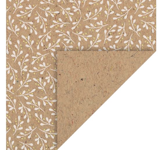 Natural cardboard "Misteltoe Gold"