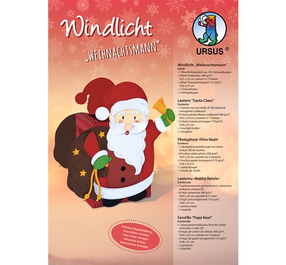 Windlicht "Weihnachtsmann"