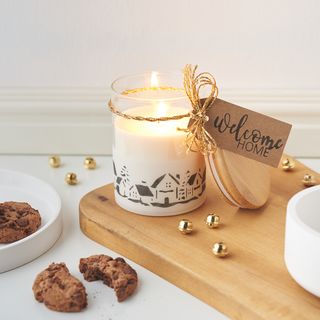 DIY Bougie en verre avec motif au pochoir